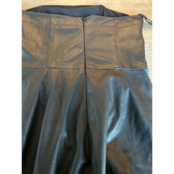 Shoshanna Faux Leather Marlow Midi Strapless Dress - 4 - Picture 9 of 9